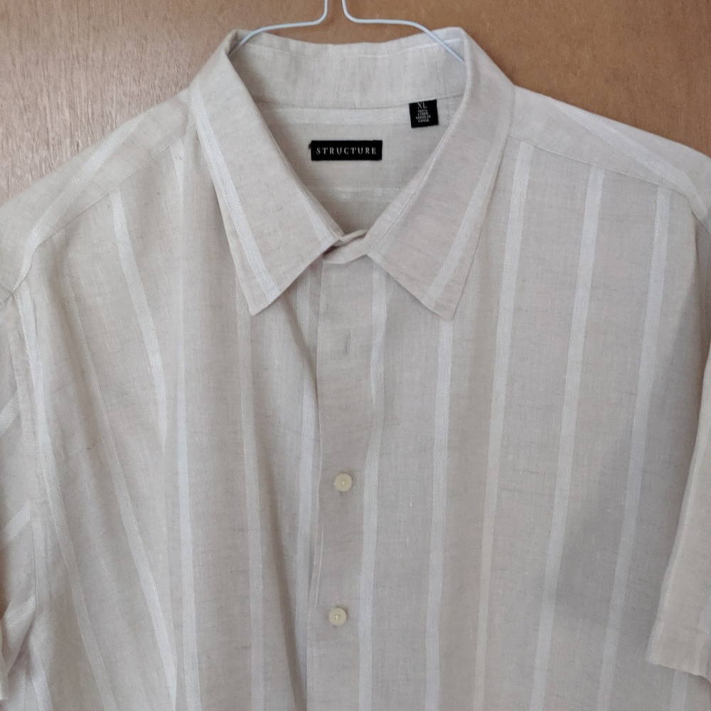 Structure Men's Striped Short Sleeve Shirt S XL